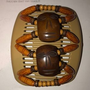 African Butterfly Hair clip- blonde comb